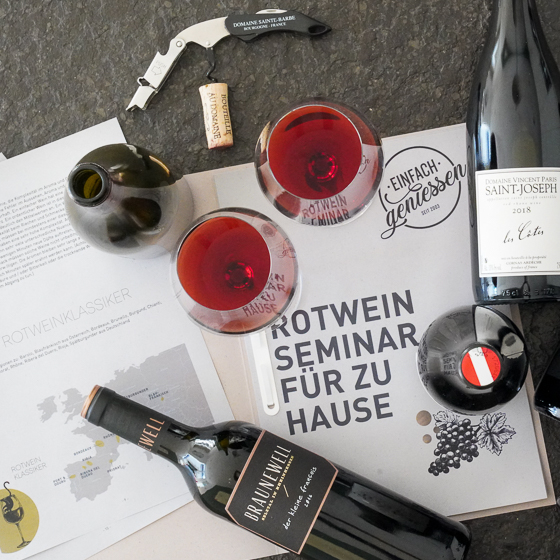 Weinseminar für zu Hause - Rotwein Weinseminar für zu Hause - Rotwein