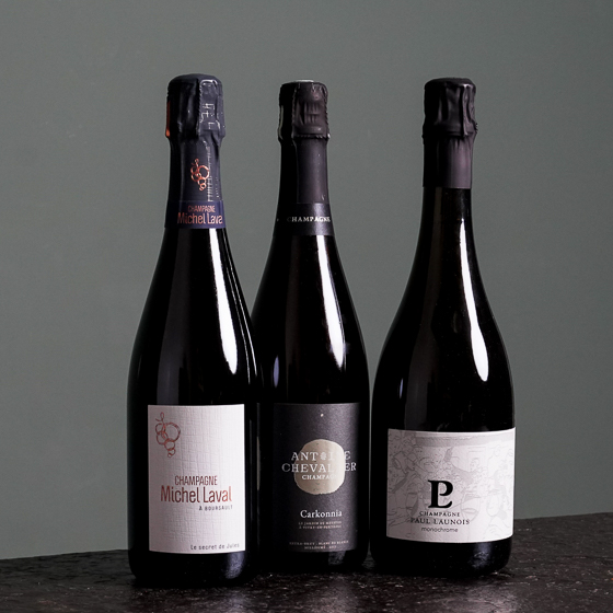 Verkostungspaket Champagner - die jungen Wilden! - 3 Flaschen 0,75 ltr. mit detaillierten Beschreibungen Verkostungspaket Champagner - die jungen Wilden! - 3 Flaschen 0,75 ltr. mit detaillierten Beschreibungen