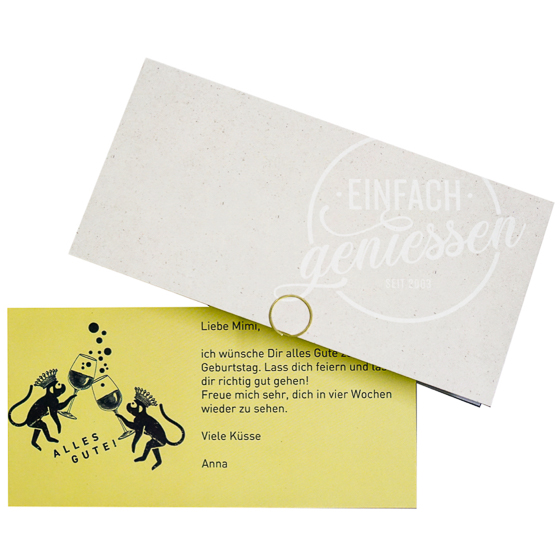 Alles Gute! Grußkarte mit Ihrem eigenen Text