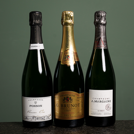 Champagner Kennenlernen - Paket 1 für Einsteiger - 3 Flaschen 0,75 ltr.