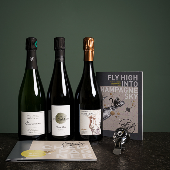 Entdecker Paket - BLANC DE BLANC Champagner - Infos, Quiz und 3 großartige Champagner