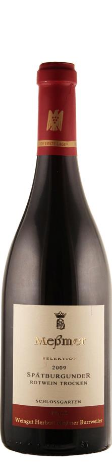 Weingut Meßmer Spätburgunder Selektion Schlossgarten 2009 trocken Pfalz Deutschland Weingut Meßmer Spätburgunder Selektion Schlossgarten 2009 trocken Pfalz Deutschland