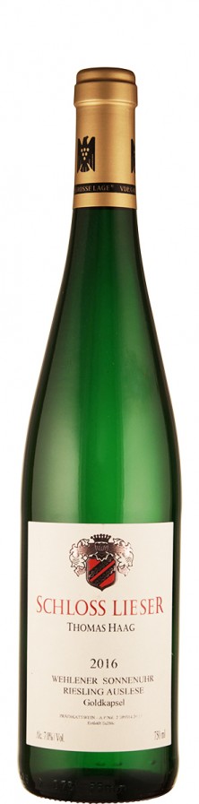 Riesling Auslese Wehlener Sonnenuhr - Goldkapsel 2016 - Schloss Lieser Riesling Auslese Wehlener Sonnenuhr - Goldkapsel 2016 - Schloss Lieser