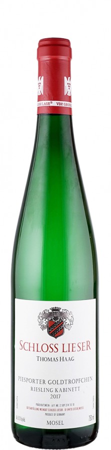 Weingut Schloss Lieser Riesling Kabinett Piesporter Goldtröpfchen 2017 süß Mosel Deutschland Weingut Schloss Lieser Riesling Kabinett Piesporter Goldtröpfchen 2017 süß Mosel Deutschland