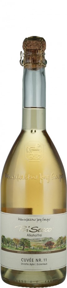 Prisecco alkoholfrei Cuvee Nr. 11, 0,75 ltr. Unreifer Apfel, Eichenlaub - Manufaktur Jörg Geiger GmbH