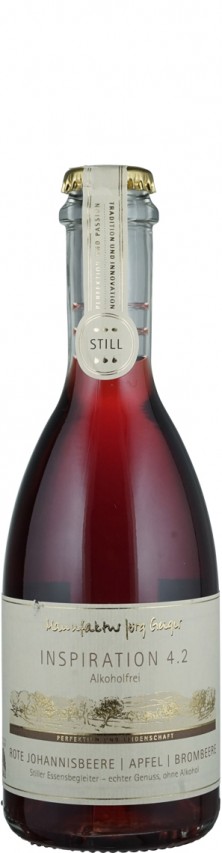 Prisecco alkoholfrei Inspiration 4.2 Rote Johannisbeere, Apfel, Brombeere - Manufaktur Jörg Geiger GmbH