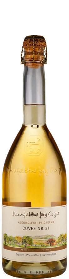 Manufaktur Jörg Geiger GmbH Prisecco alkoholfrei Cuvée Nr. 31 Grüntee, WiesenObst, Gartenmelisse
